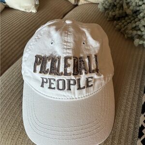 Pickleball People Embroidered White Baseball Cap